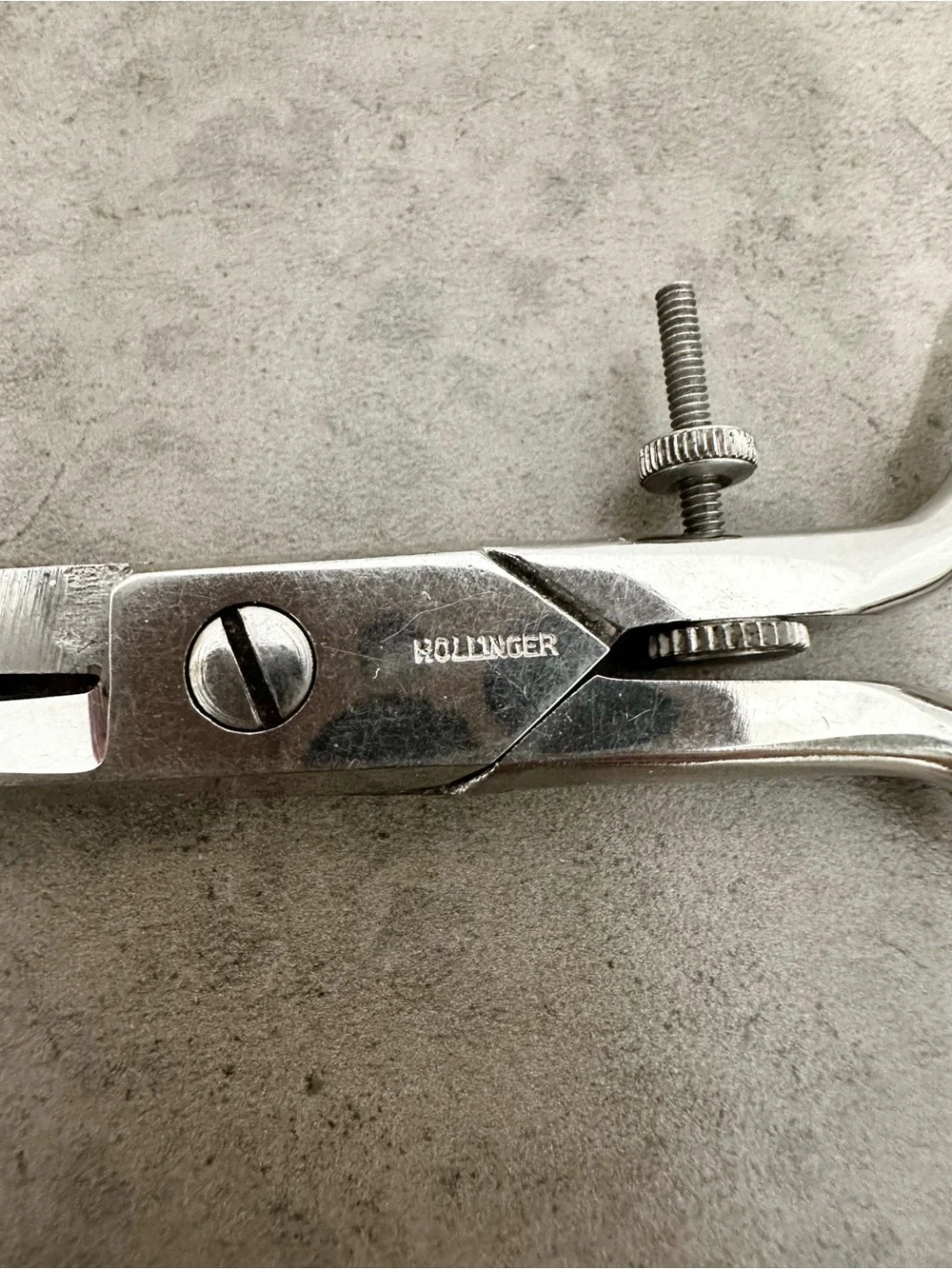Vintage Silver Stainless Steel Buttonhole Scissors Highly Specialized Rollinger